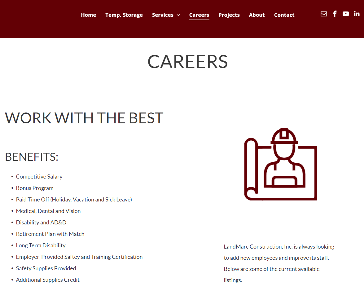 website careers section