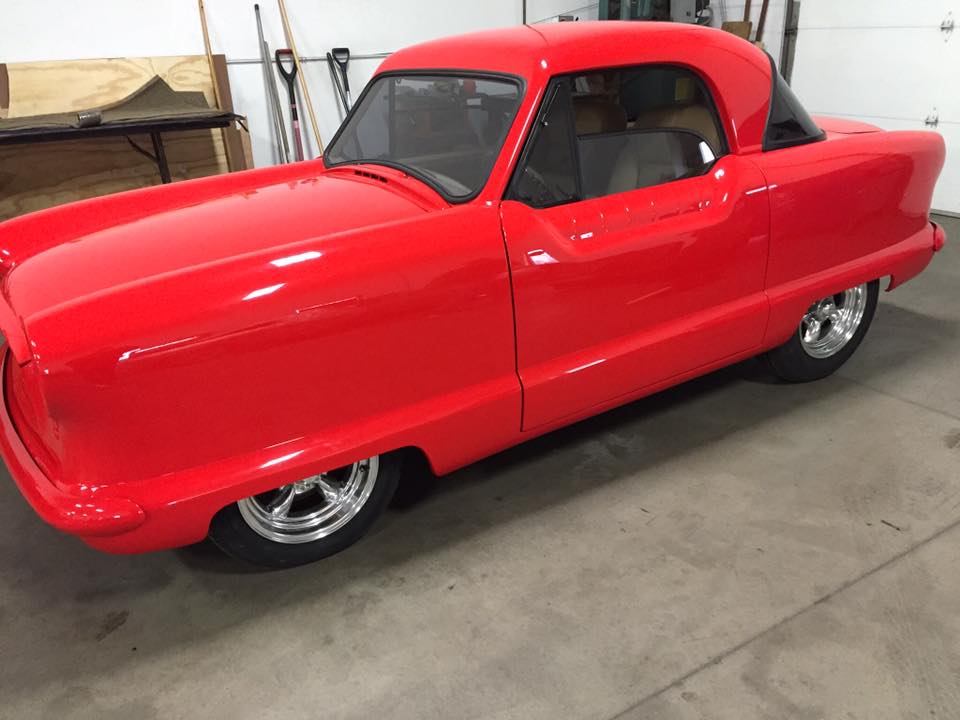 Auto Upholstery Installation — Red Classic Car in Rogers, MN