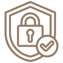 Ein Schild mit einem Vorhängeschloss und einem Häkchen darauf.