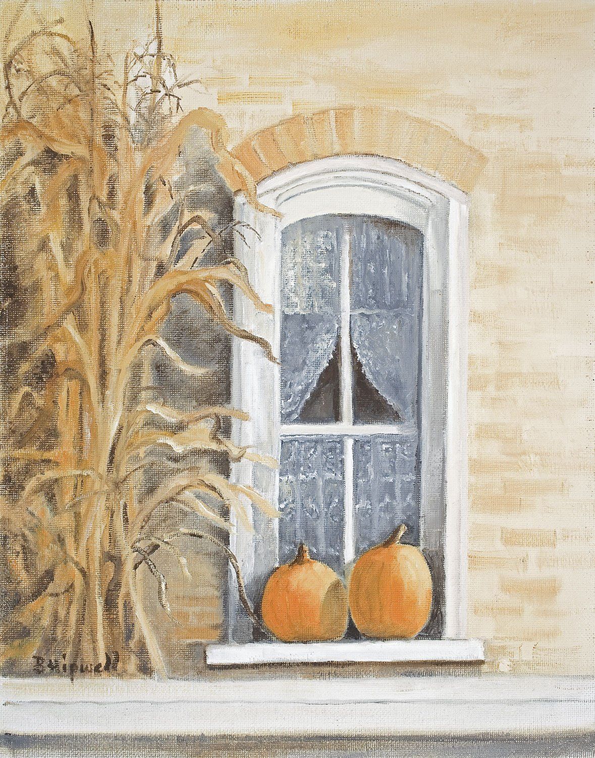 Granny's Pumpkins painting by Barbra Hipwell