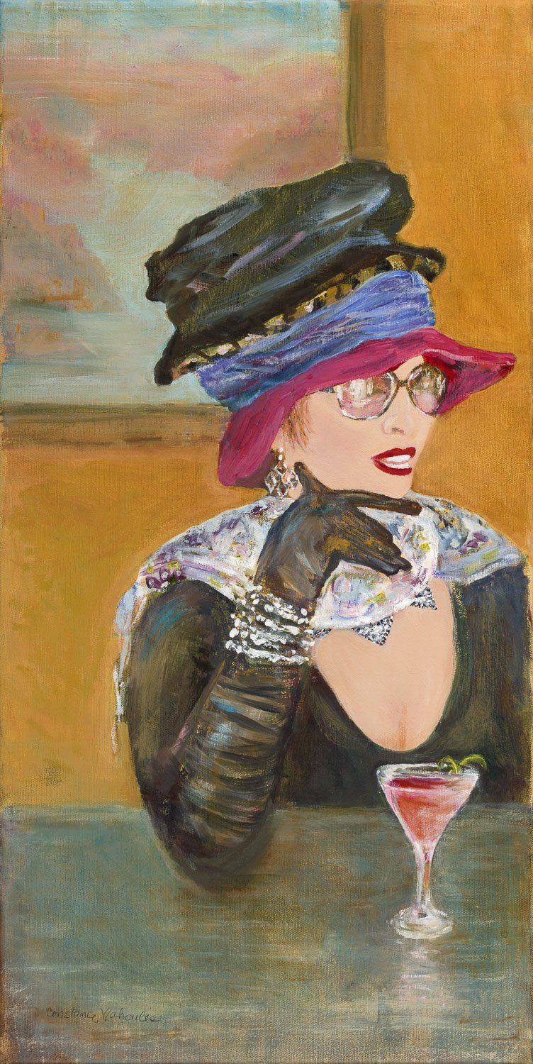 Hat Party painting by Constance Hipwell of The Conn-Artist Studio & Gallery