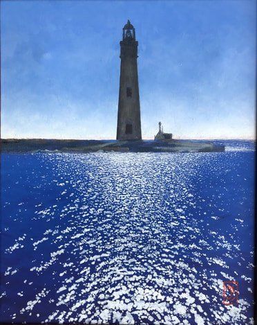 Buffalo Harbor Lighthouse painting by Joseph Teresi available at The Conn - Artist Studio and Gallery in New Baltimore
