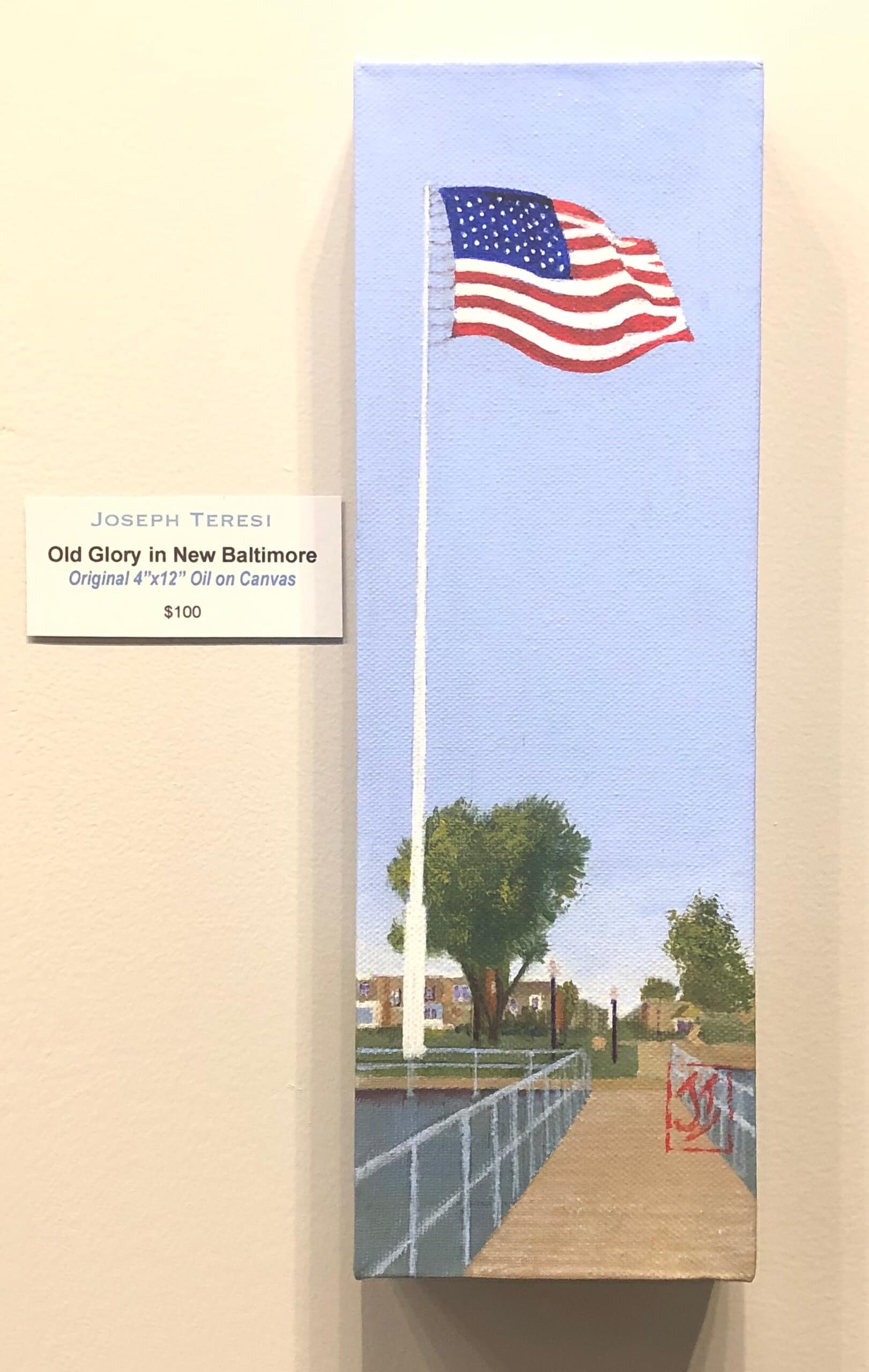 Old Glory painting by Joseph Teresi available at The Conn - Artist Studio and Gallery in New Baltimore
