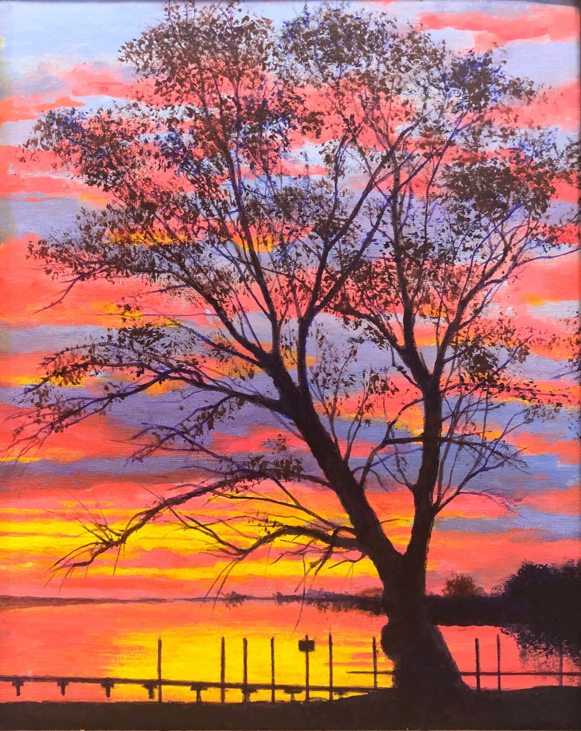 Silhouette painting by Joseph Teresi available at The Conn - Artist Studio and Gallery in New Baltimore
