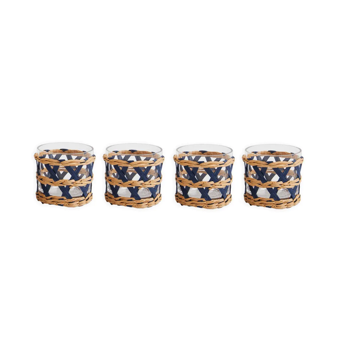 Island Wrapped Votives - Navy