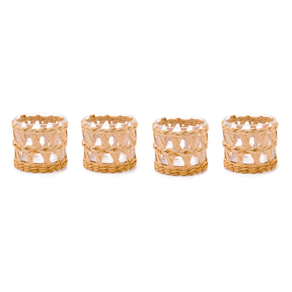 Island Wrapped Votives - Natural