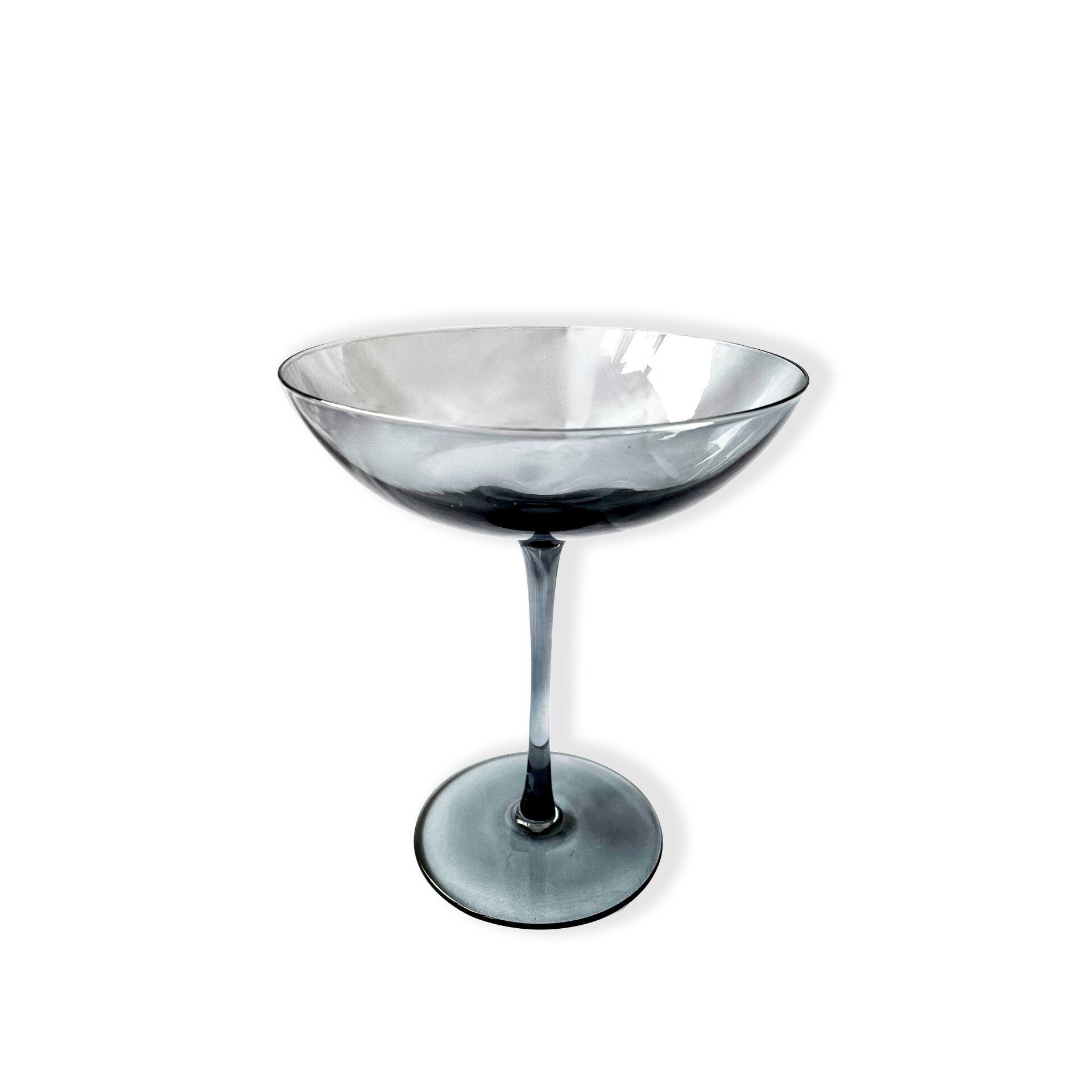 Smoke Grey Champagne Saucer