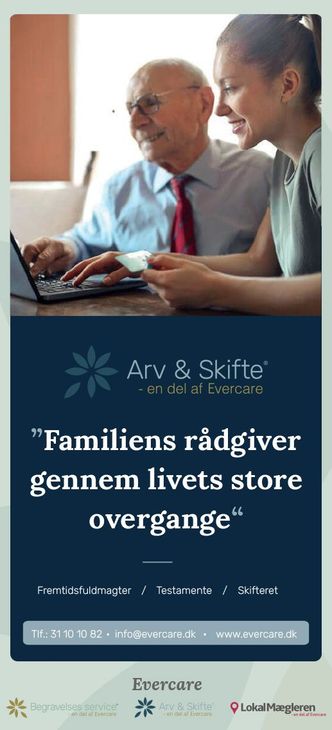 En annonce for Evercare med et billede af to rådgivere