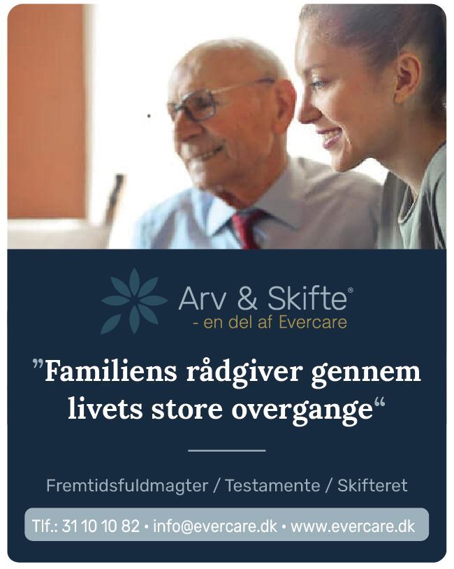 Annonce til Arv & Skifte. En del af Evercare