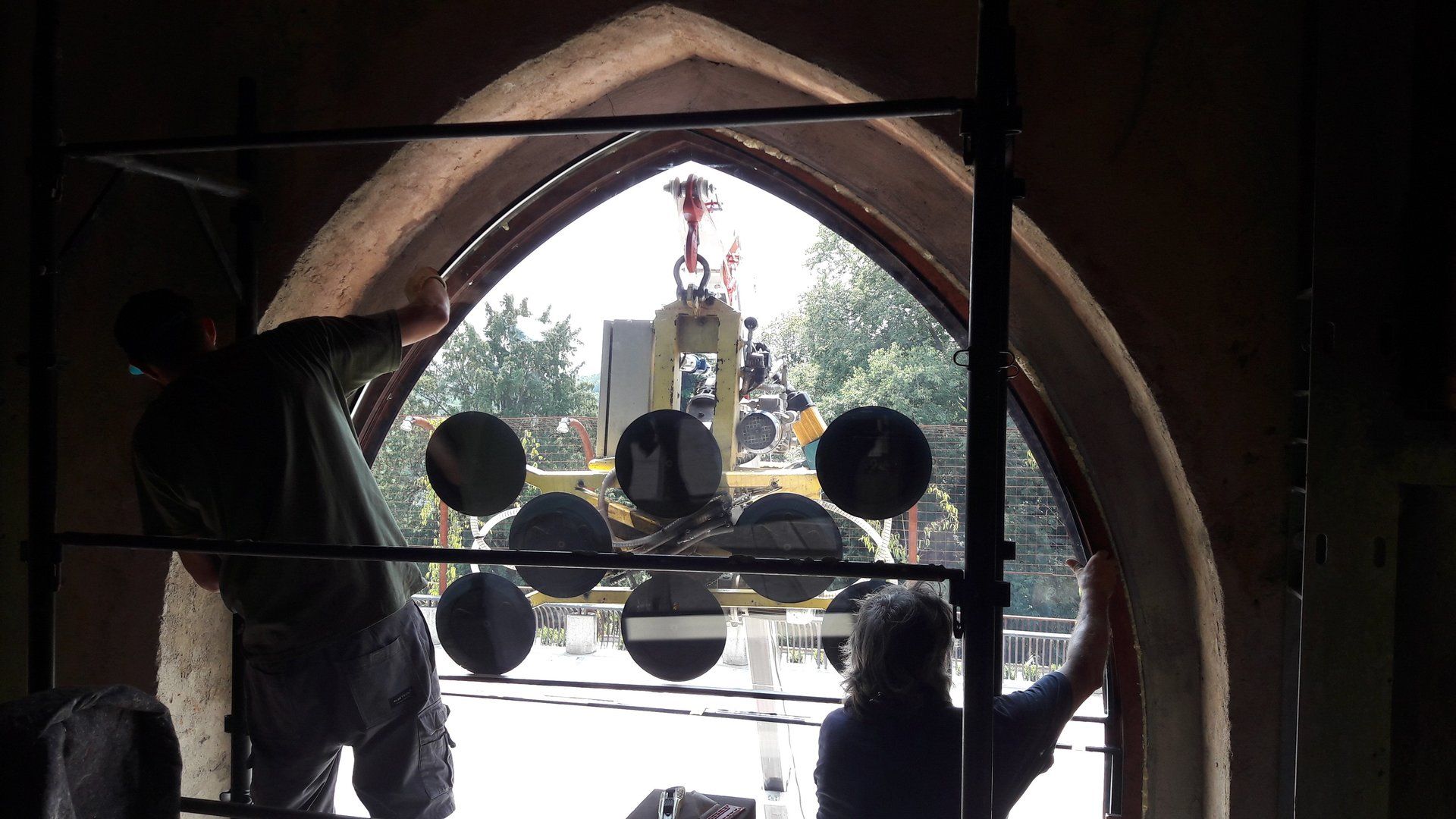 lavori di montaggio di finestra