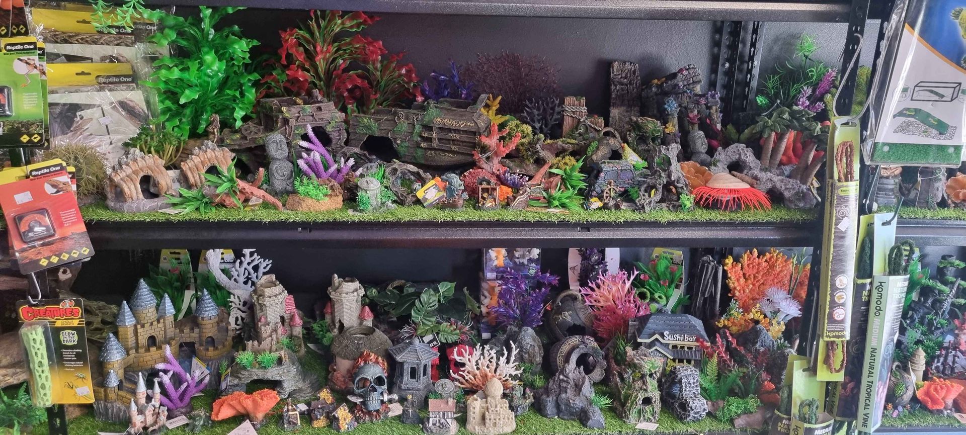 Variety of fish tank decorations - Kempsey, NSW - Valley Garden Centre