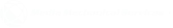 Media Mechanical Logo White
