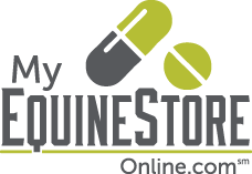 The logo for my equinestore online.com shows a capsule and a ball.