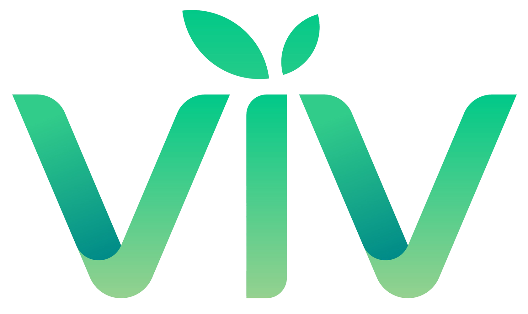 The word viv is written in green letters on a white background.