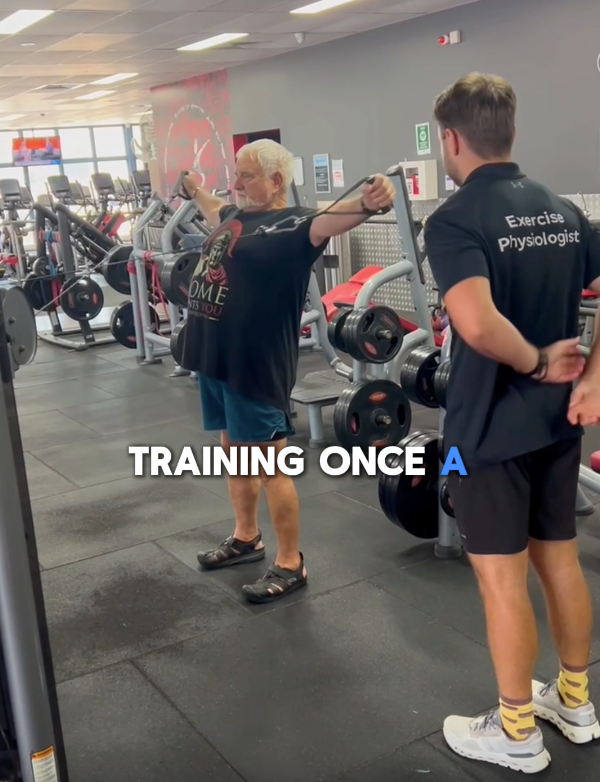 A Group of People Are Doing Exercises in a Gym — Health First Townsville In Townsville, QLD