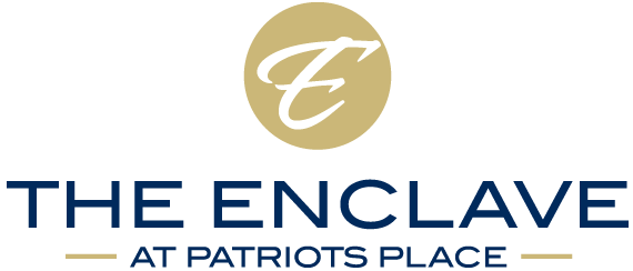 The enclave at patriots place logo on a white background