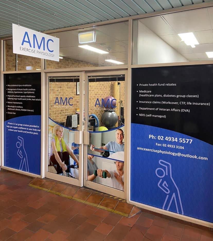 A Waiting Room with Chairs and A Desk in A Building — AMC Exercise Physiology in Maitland, NSW
