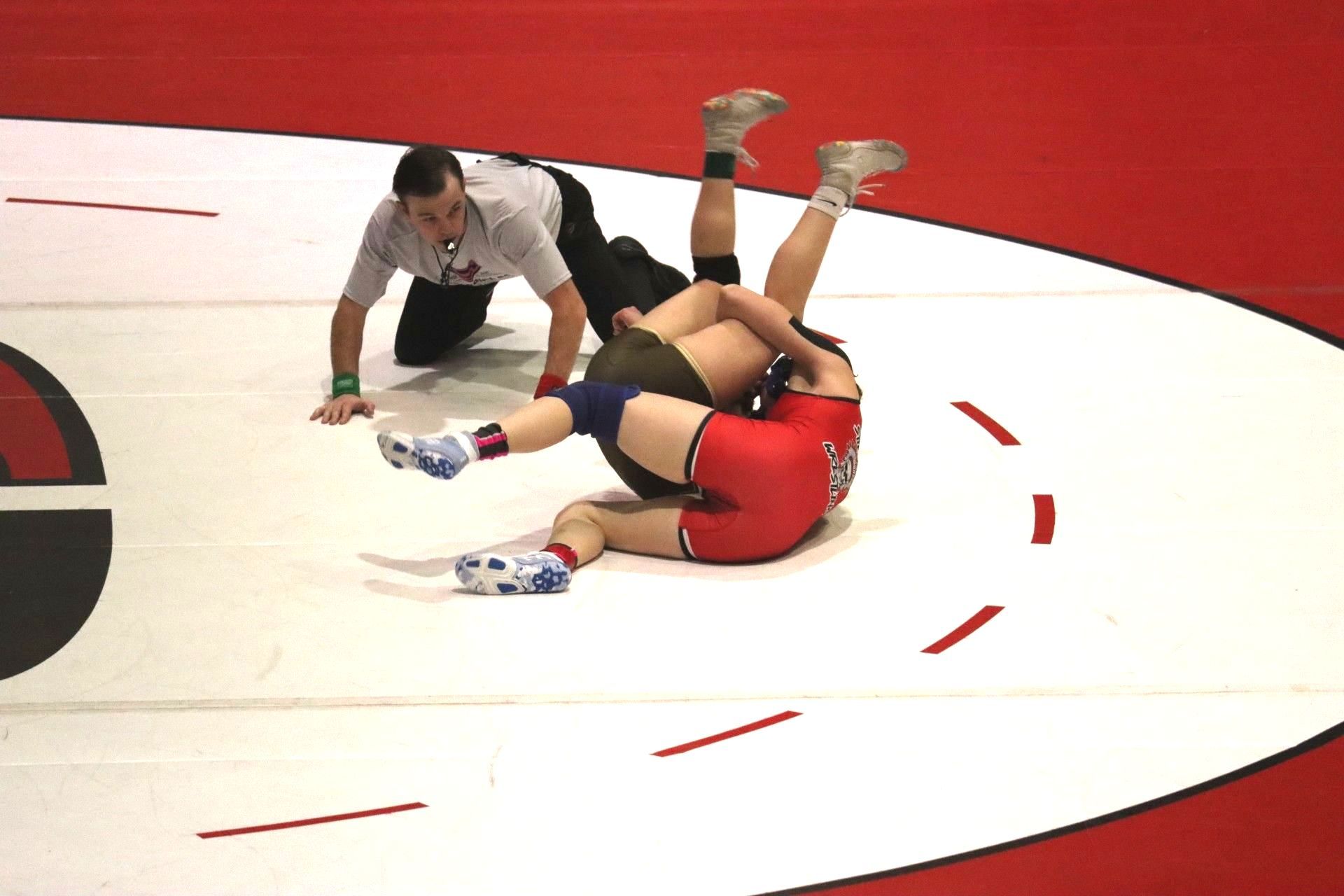 Adrianna Chronister pinning an opponent