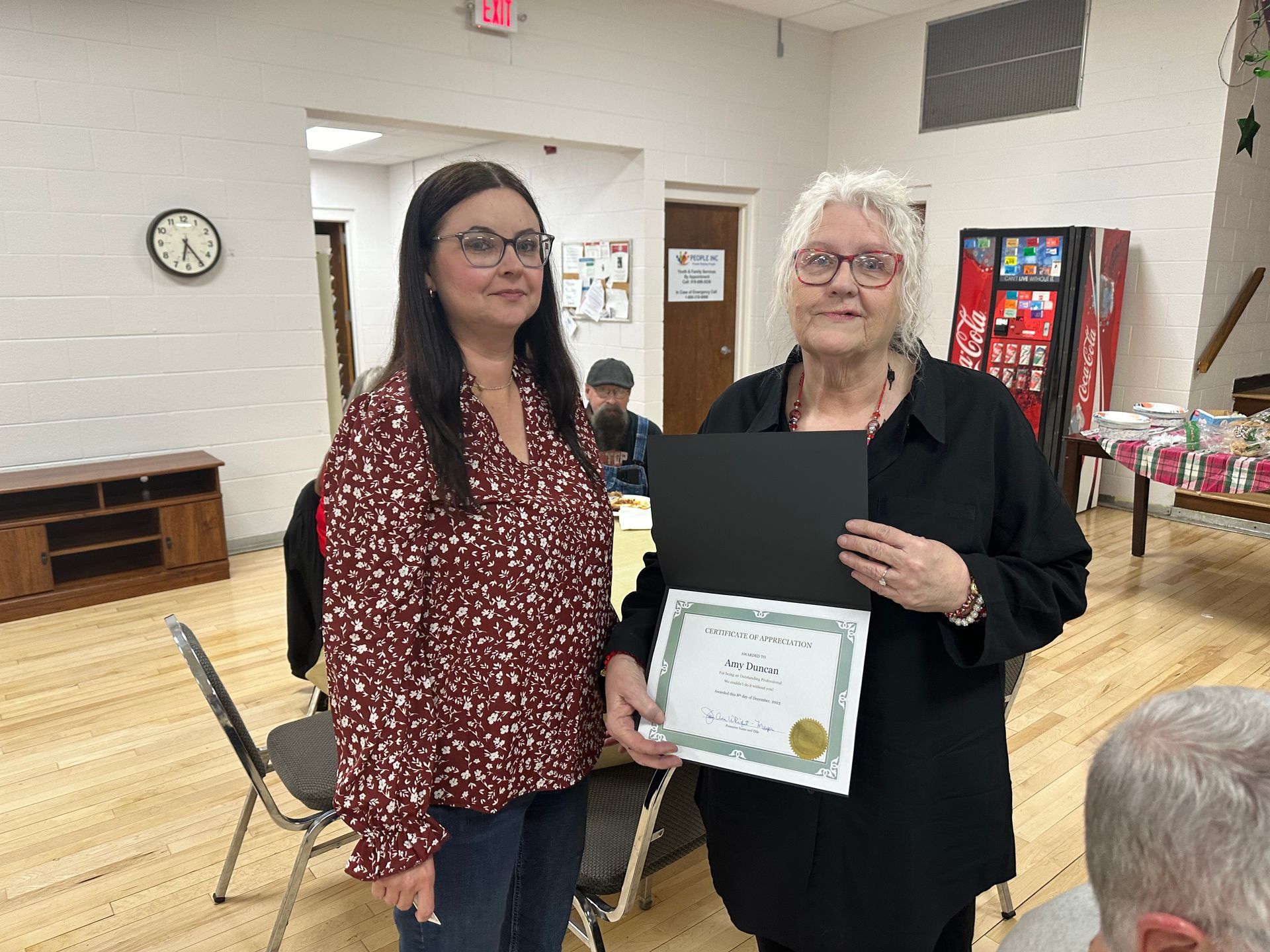 Amy Duncan and Stilwell OK mayor Jean Ann Wright