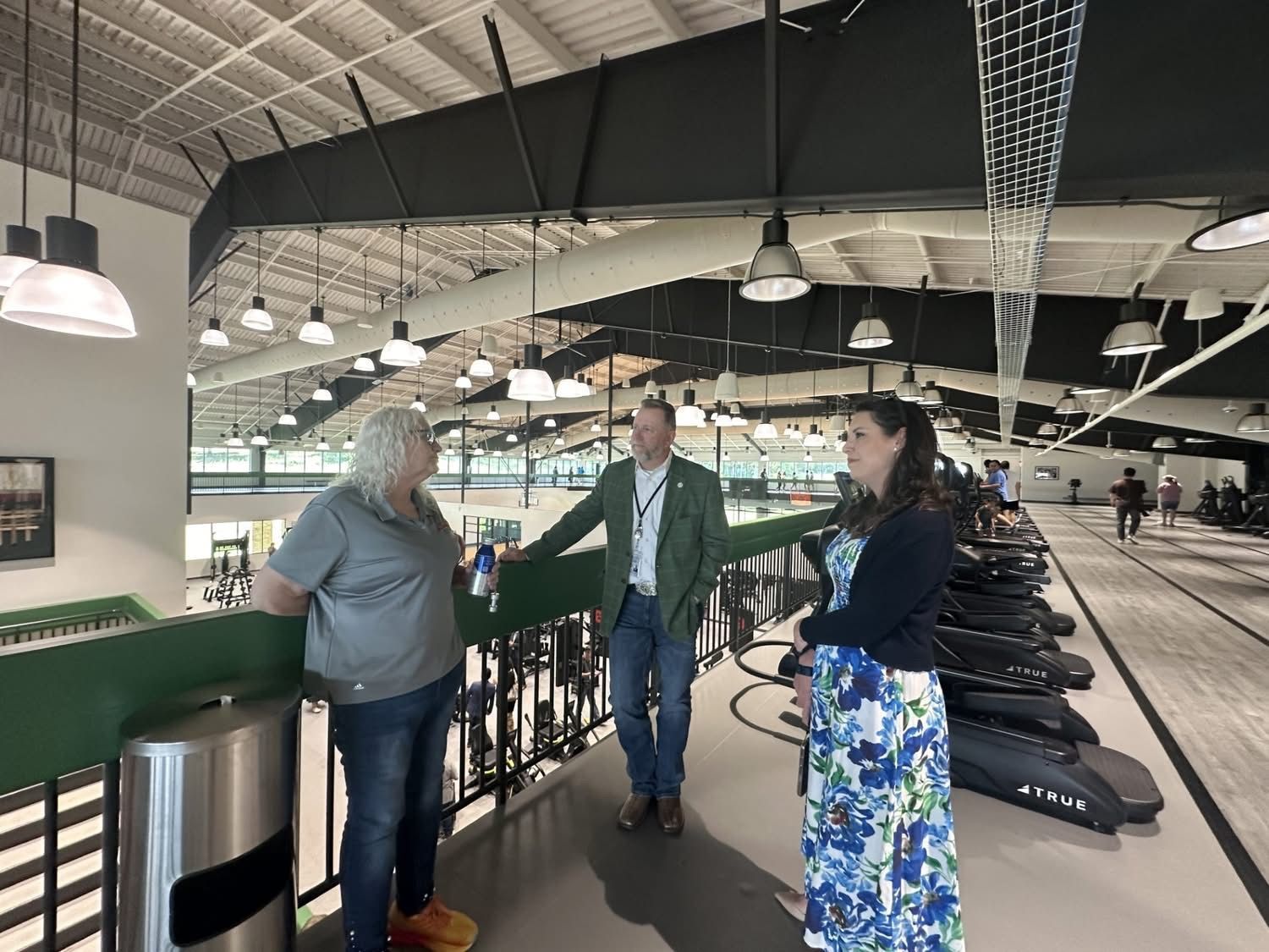 Jean Ann And Steven Jones Talking At the New Stilwell Wellness Center
