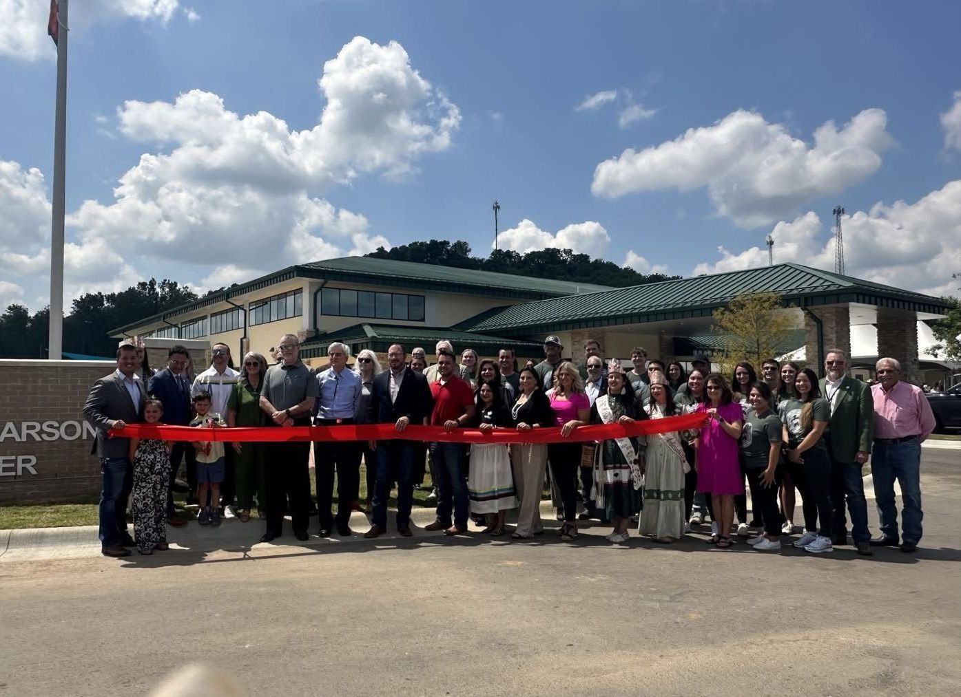 People ready for The Ribbon Cutting For The Stilwell Wellness Center 