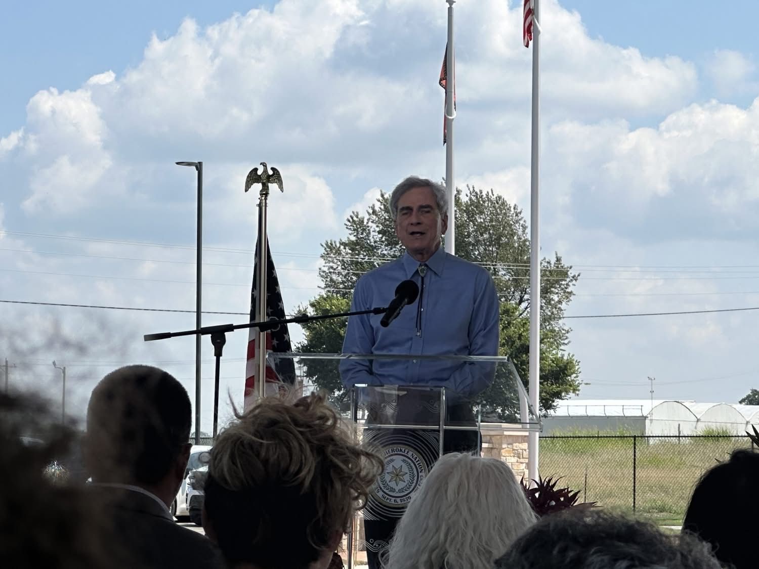 Jim Carson talking at the new Stilwell Wellness Center
