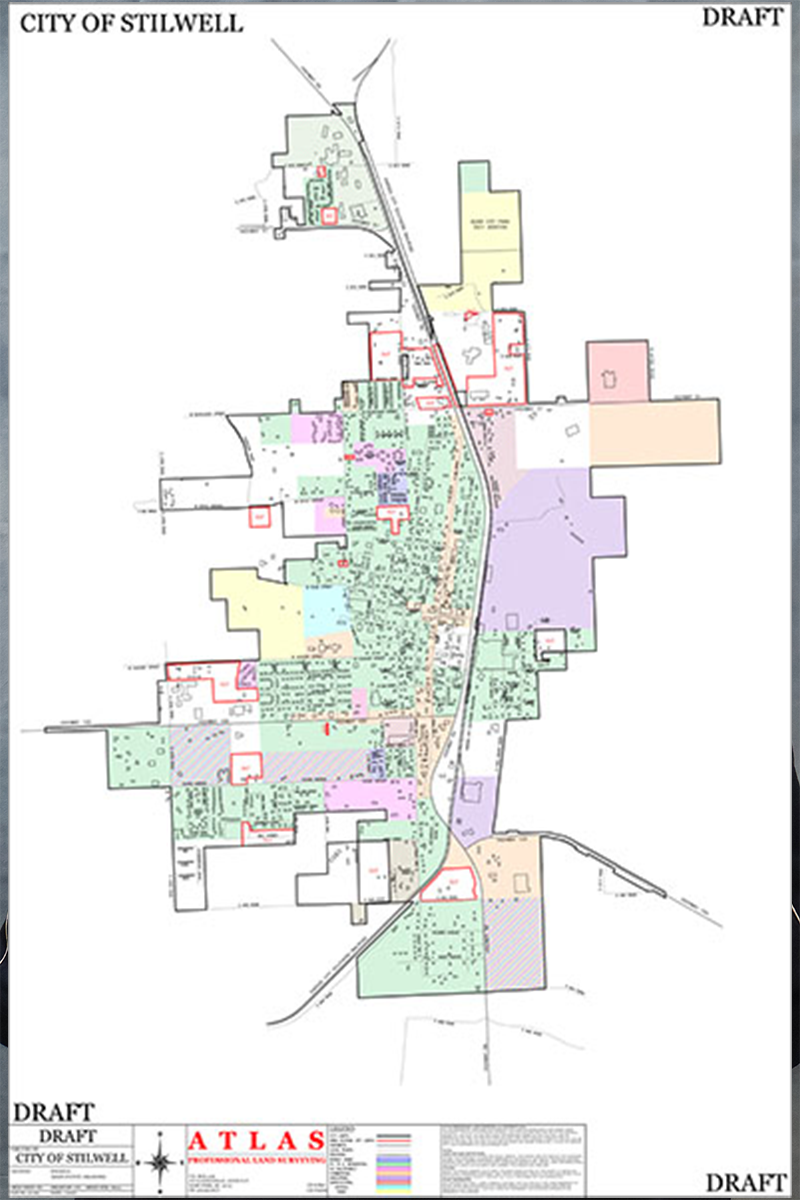 A map of the city of stilwell is shown