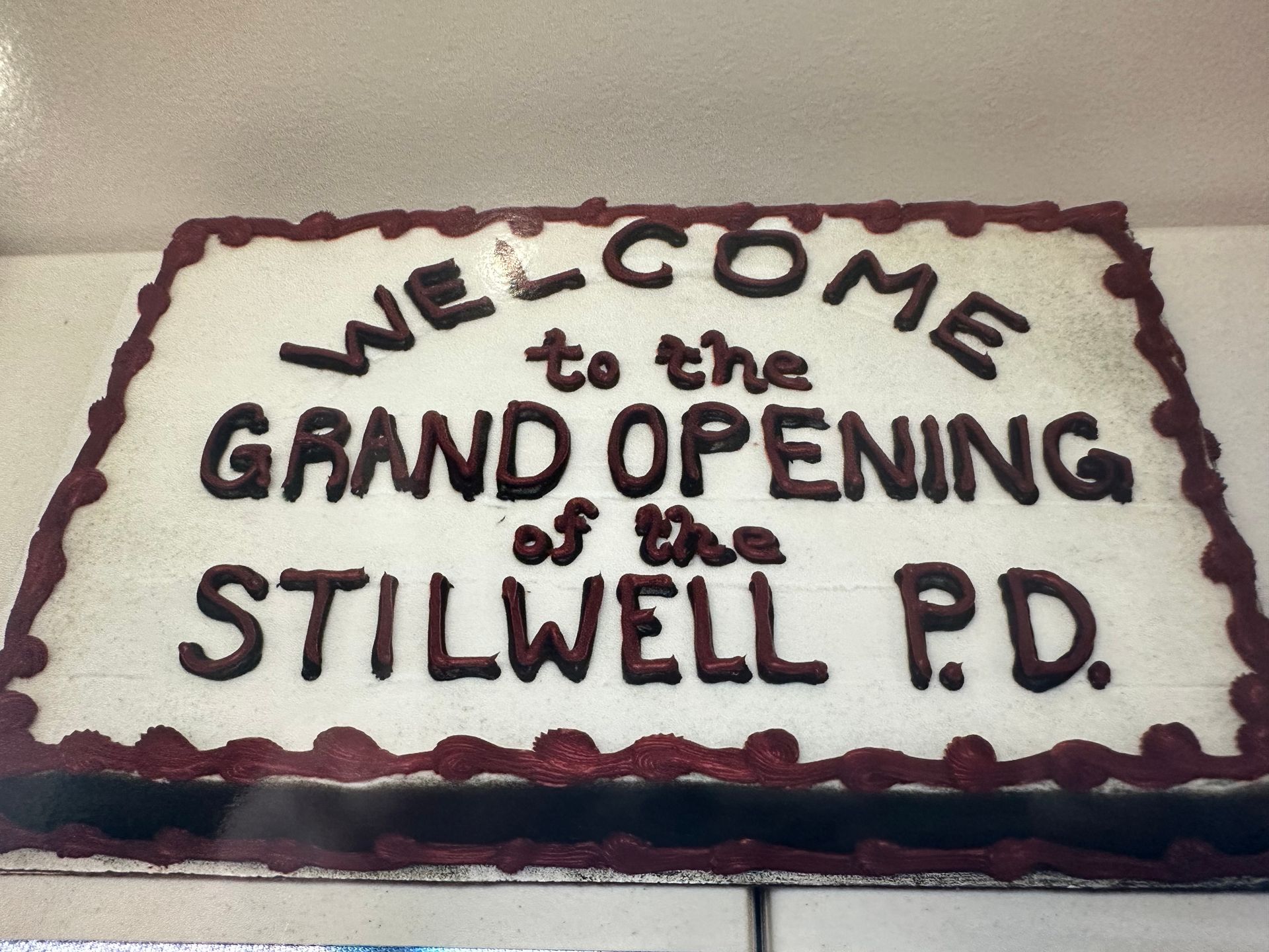 Police grand opening celebration cake