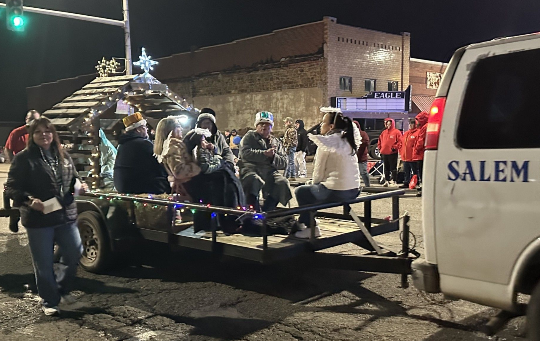 Salem Baptist Church presented a Nativity scene on their float.