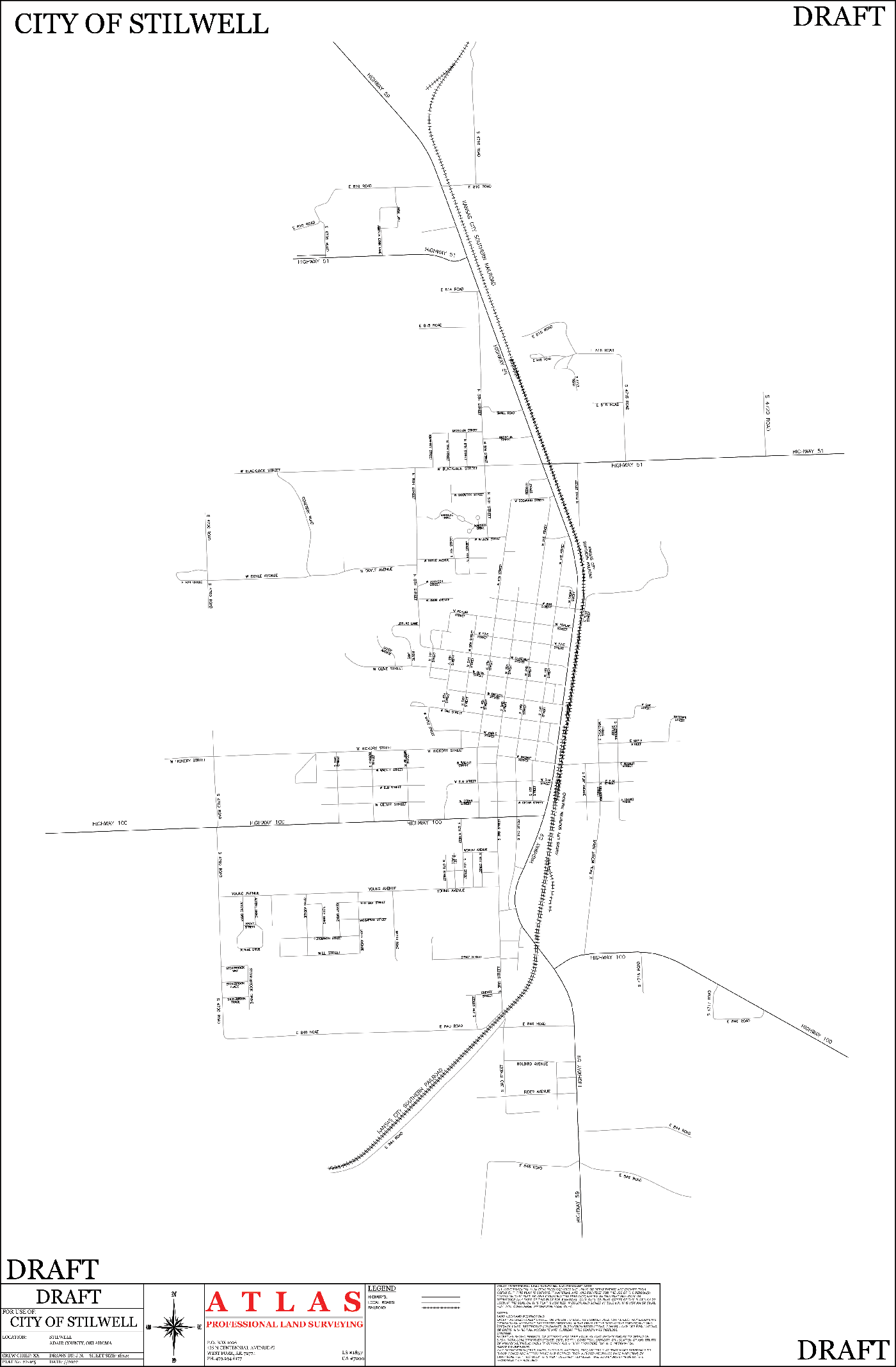 City of Stilwell street map