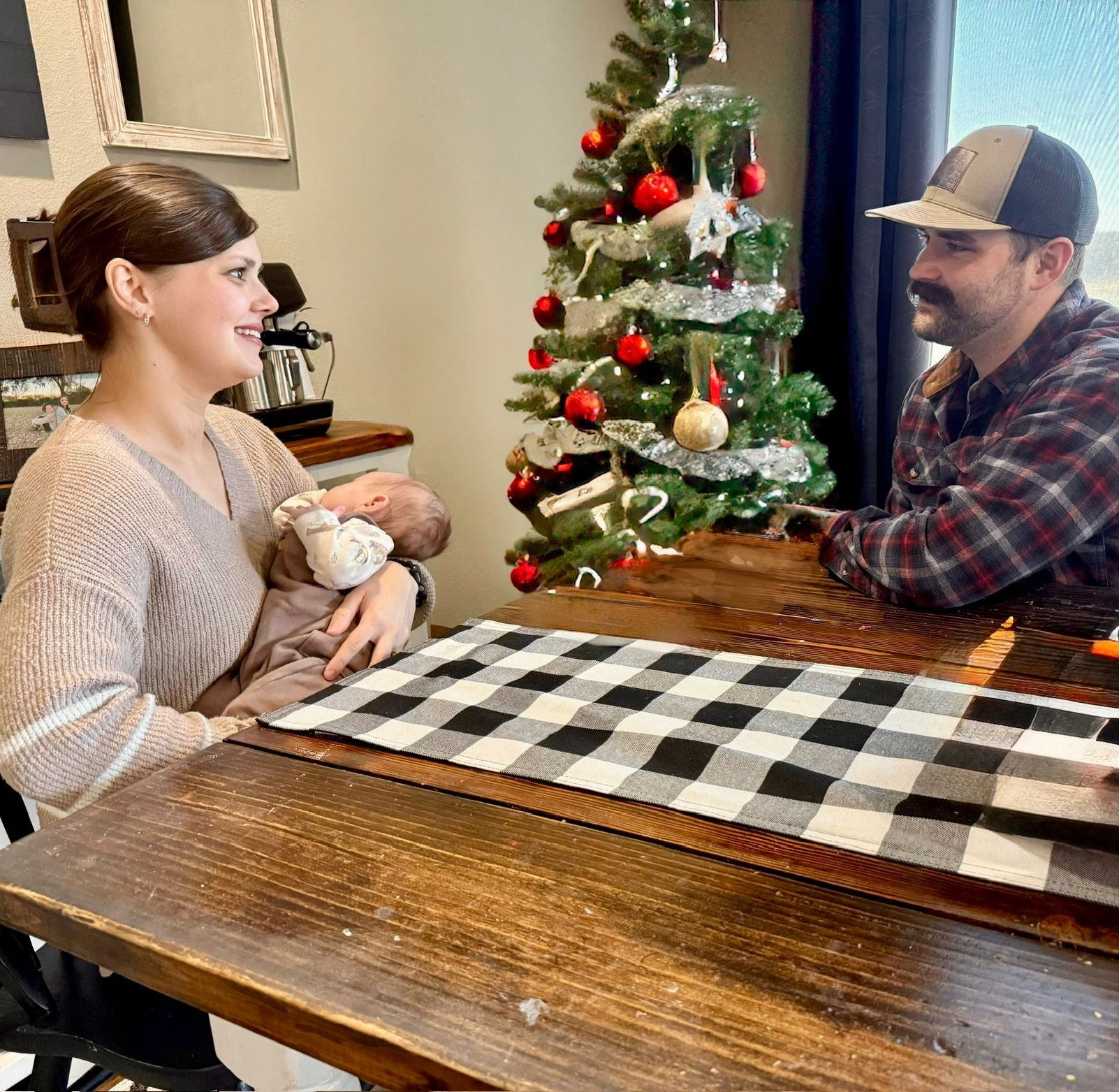 Sydney and Matt Kimble with new son.