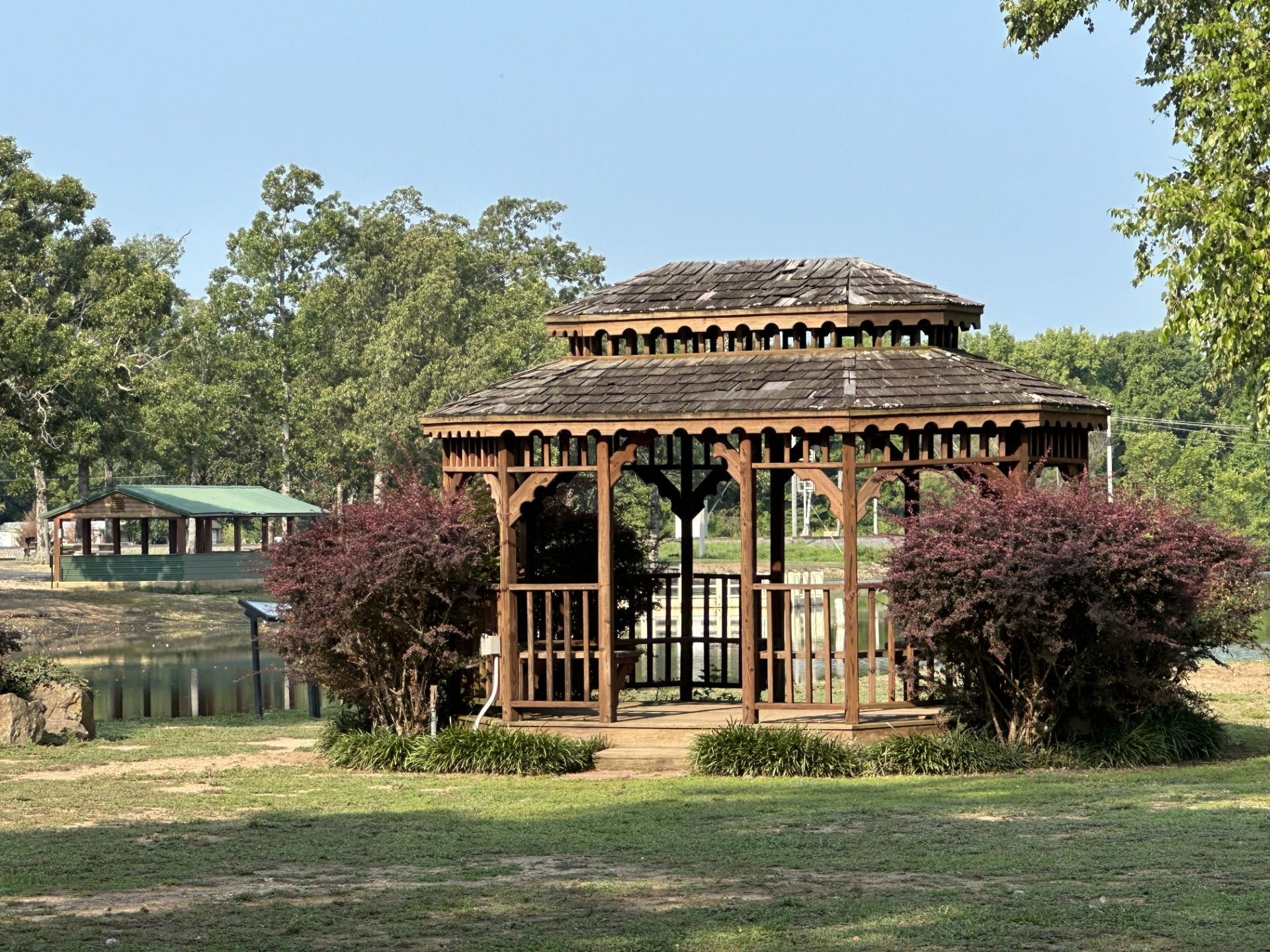 Photo of the gazebo in Adair Park, Stilwell, OK