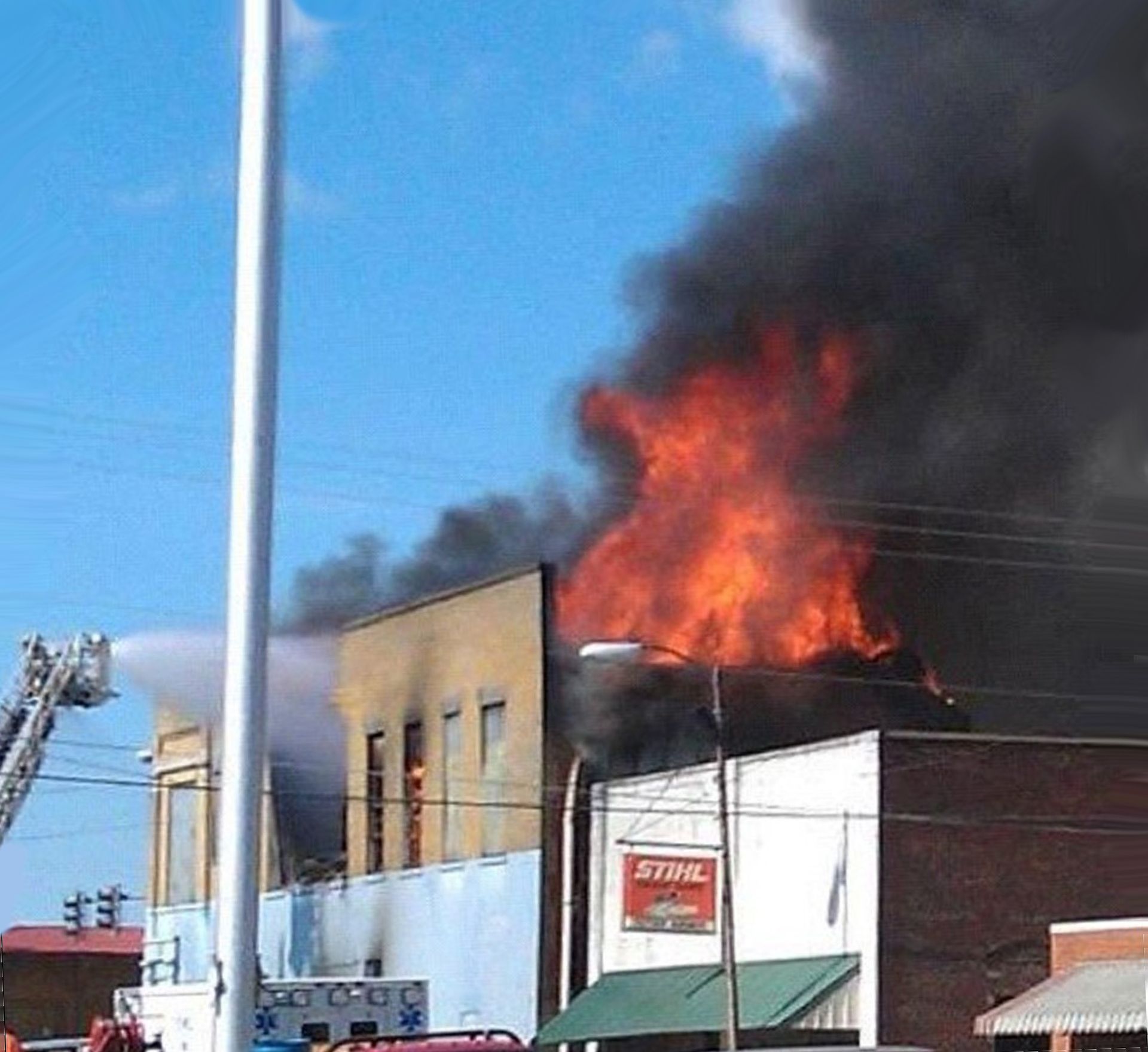 A former used furniture store in downtown Stilwell was heavily damaged by fire in 2012.