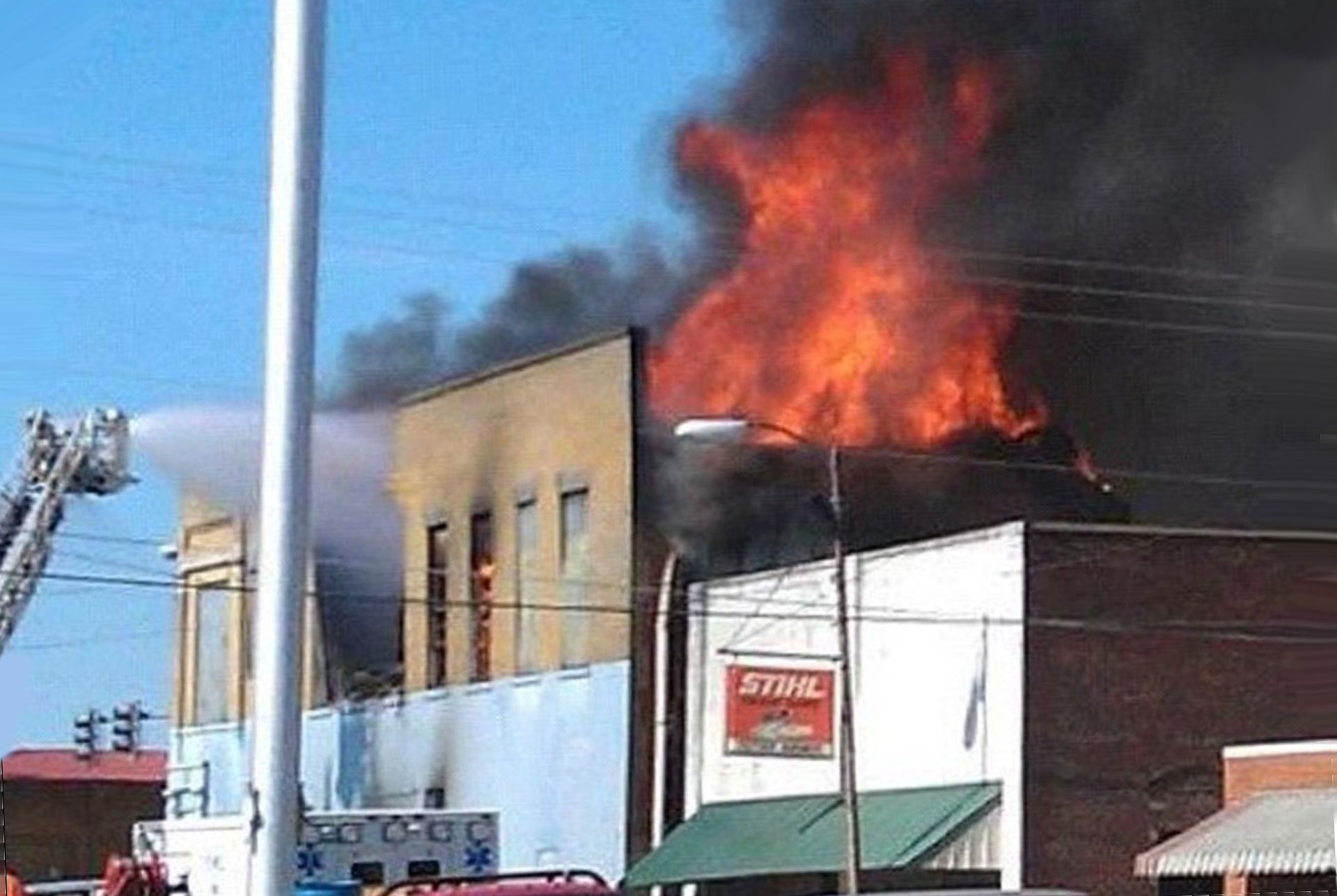 A former used furniture store in downtown Stilwell was heavily damaged by fire in 2012.