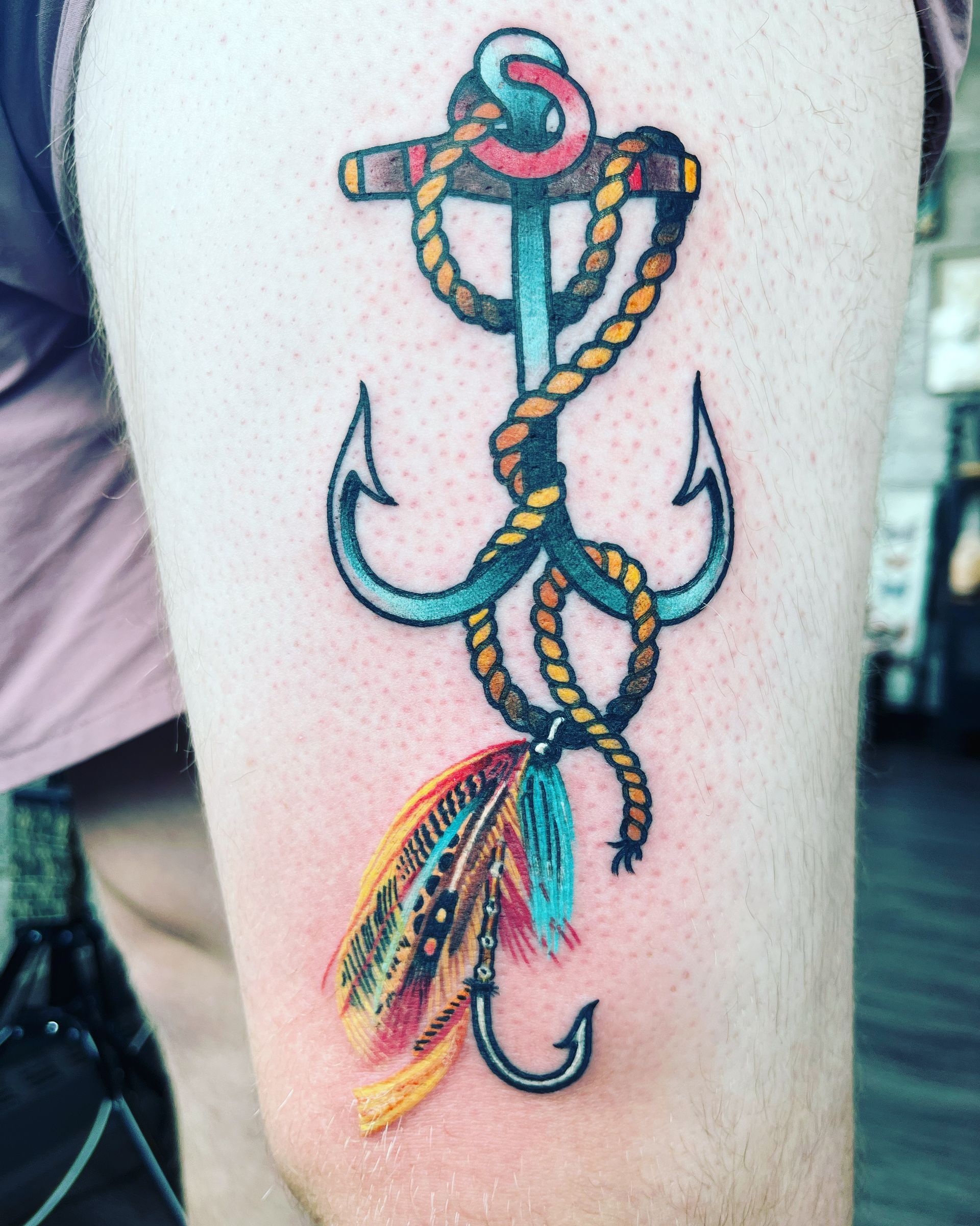  fine line geometric tattoo