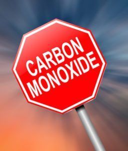 a stop sign that says carbon monoxide on it