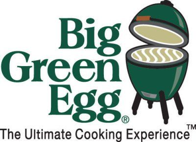 A logo for big green egg the ultimate cooking experience
