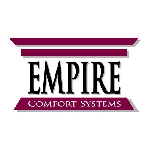 The logo for empire comfort systems is purple and black.