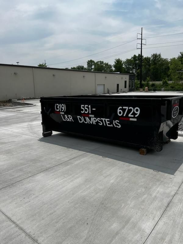 Black Dumpster — Prairieburg, IA — L & R Dumpsters