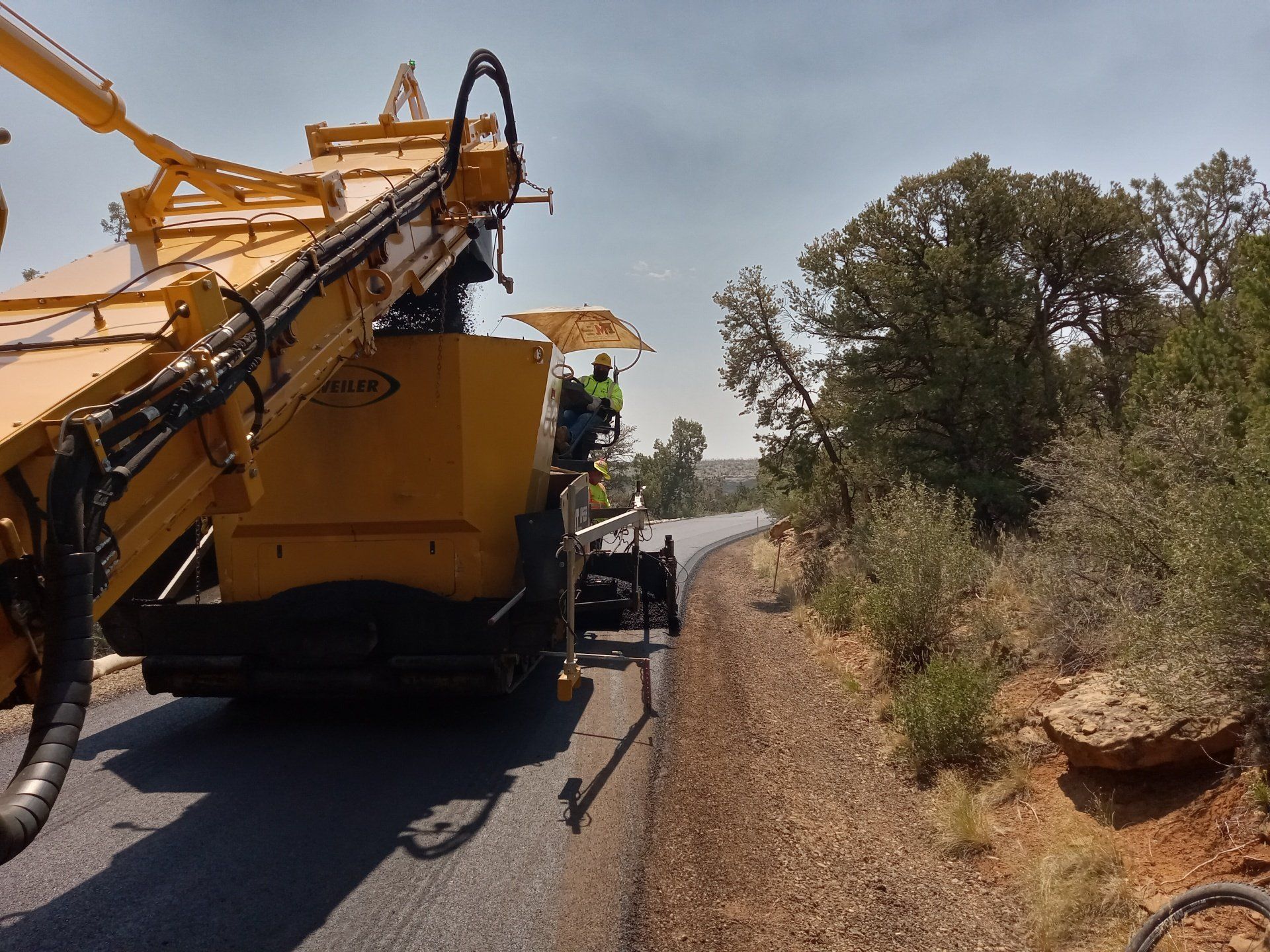 Installing Asphalt on Highway