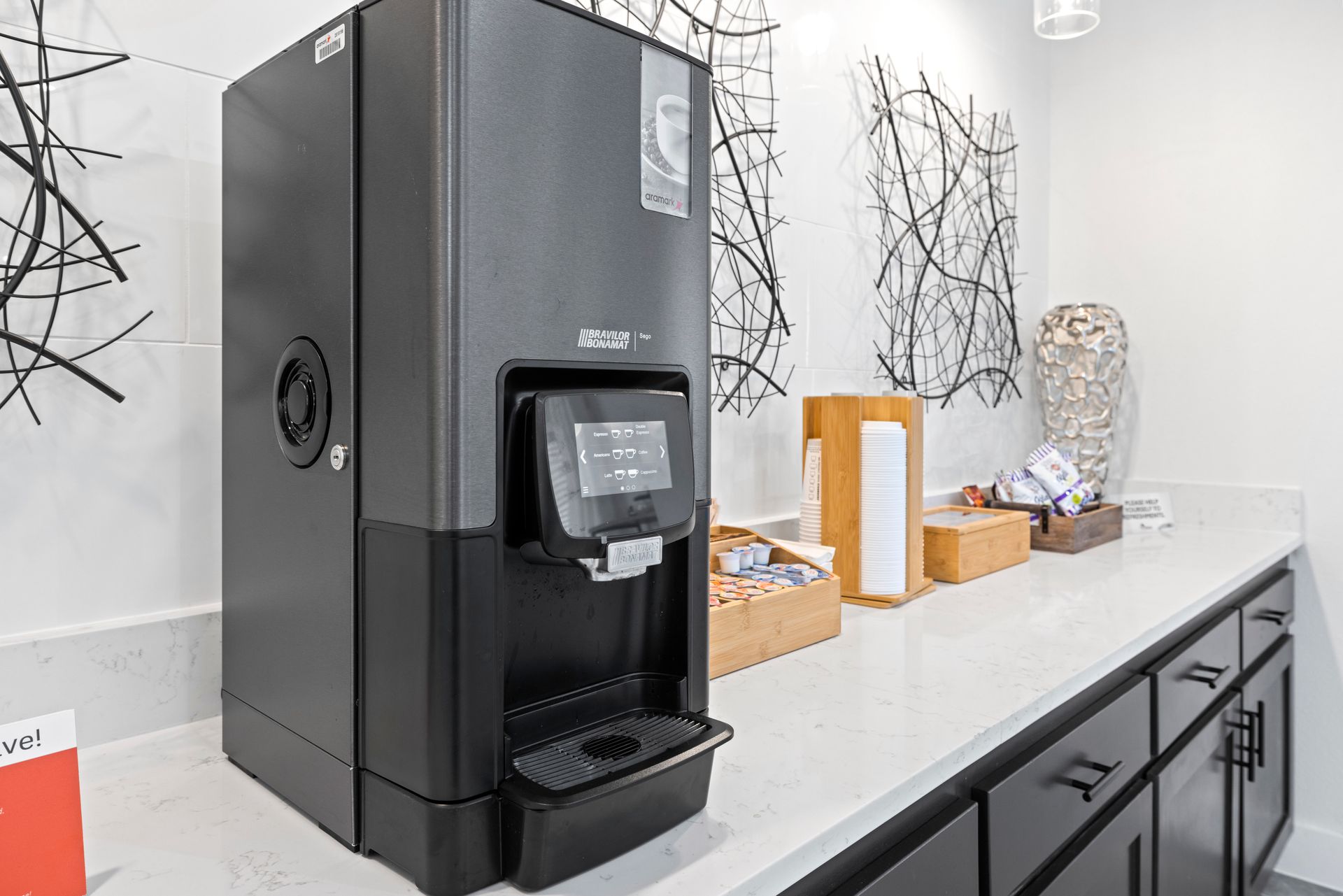 Coffee bar at Ember at Alamo Ranch.