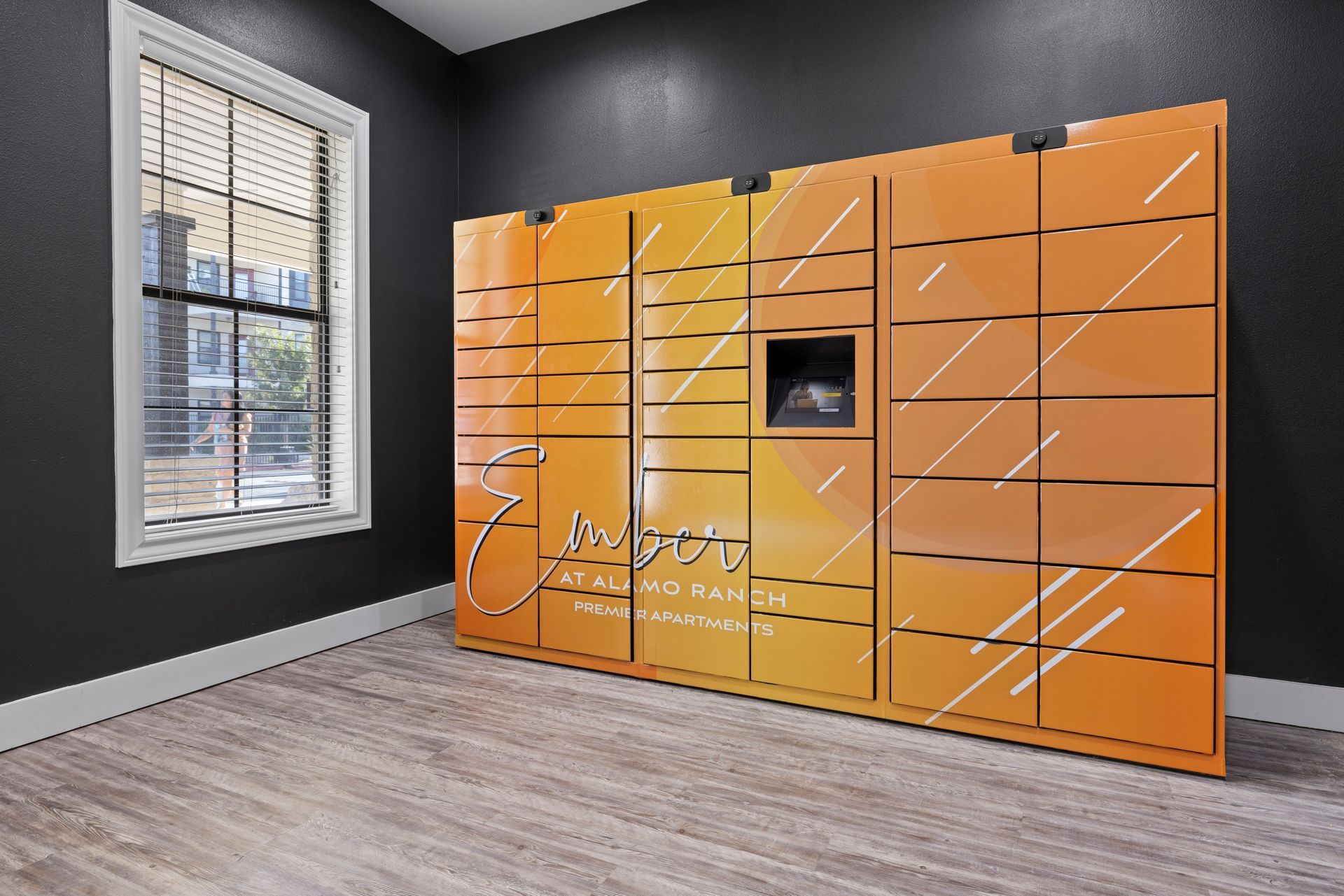 Mail room at Ember at Alamo Ranch.