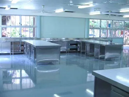 Several Large Metal Tables in a Room | Hillcrest, Qld | Concept Metal Products