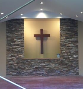 Stone Baptistery in Church