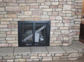 White Stone Fireplace