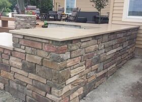 White Stone Fireplace