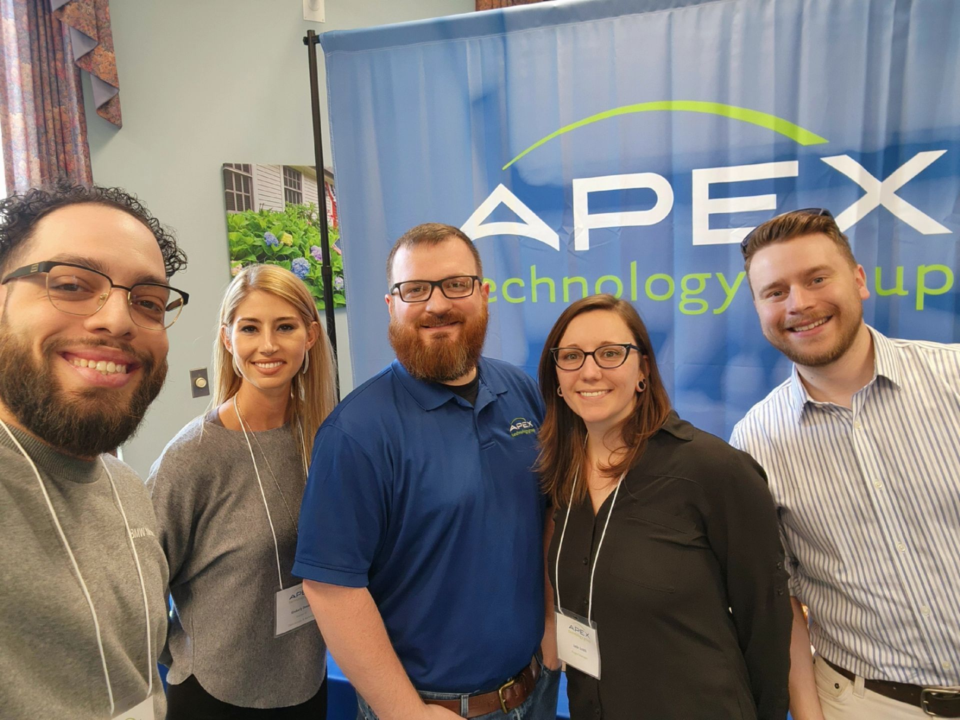 Ceasar Abreu, Kimberly Donald, Corey McQuade, Jade Smith, and Michael Arndt are pictured in Cheshire, CT at the client event.