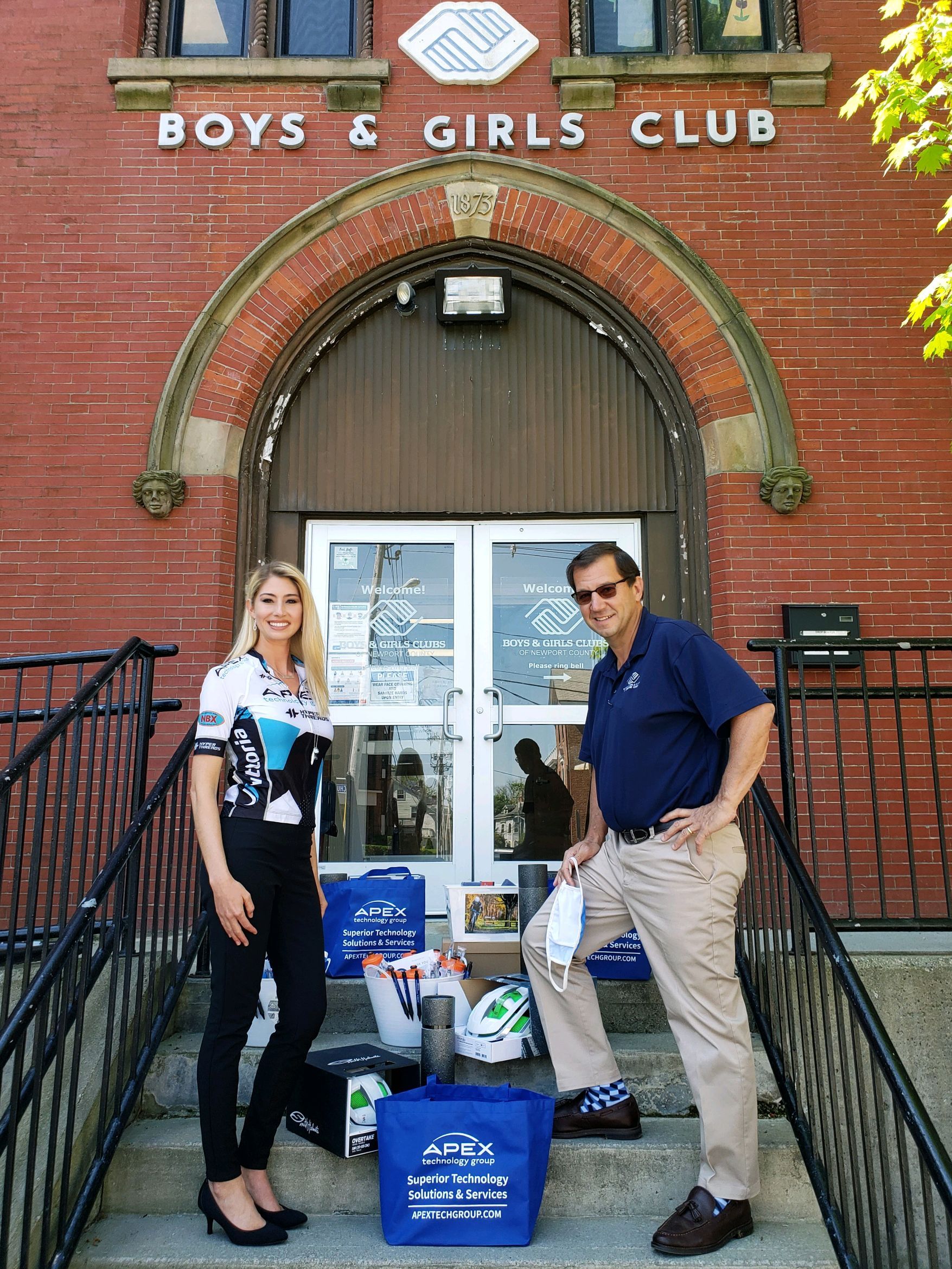 Kimberly Donald pictured with CEO of Boys and Girls Club of Newport, RI 