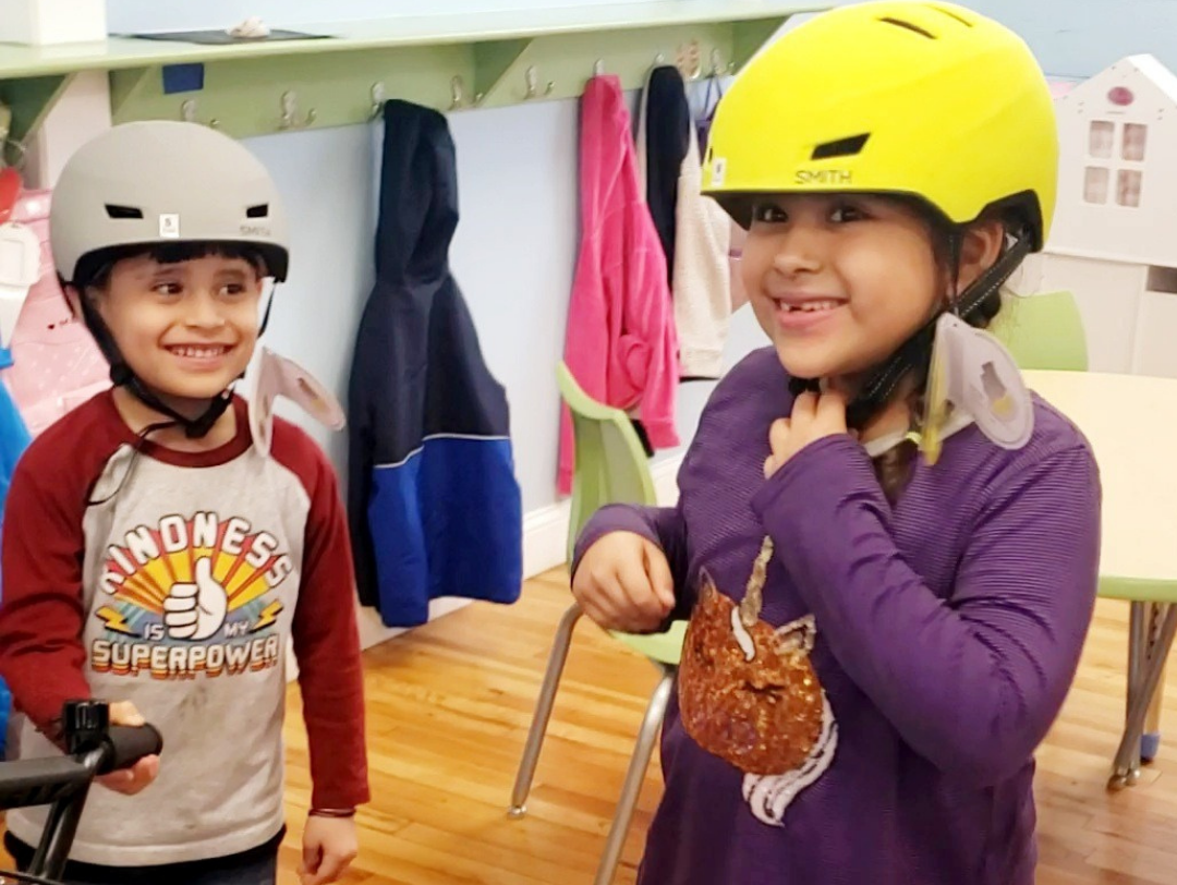 Students of the Martin Luther King Jr, Community Center are pictured here at Apex Technology Group's Client Appreciation: Cycle Safety Event. 