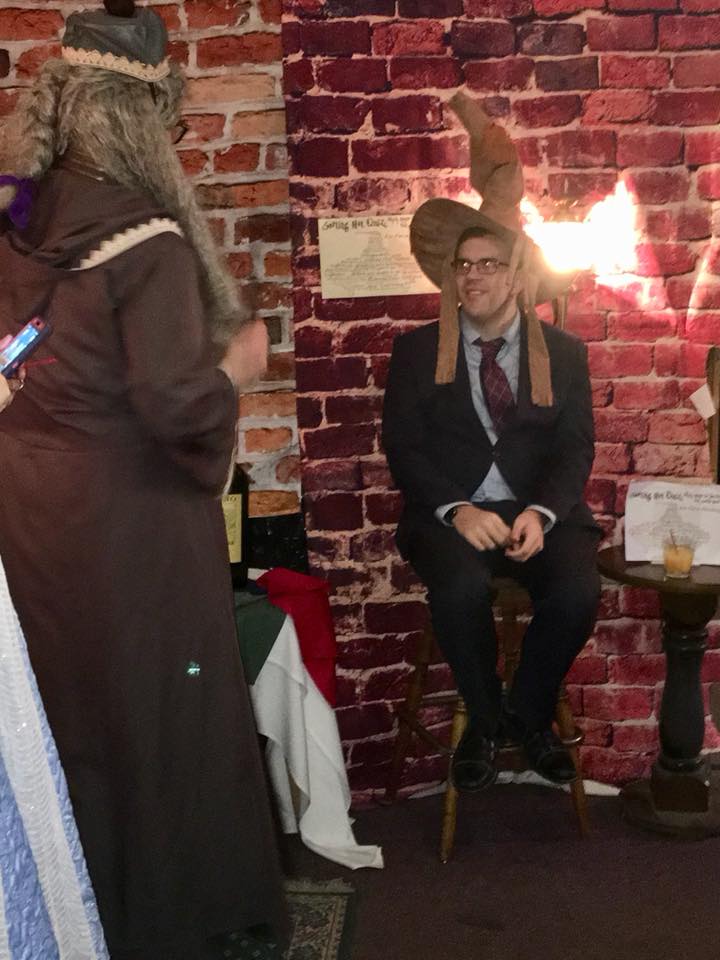 Jimmy getting sorted at Hogwarts